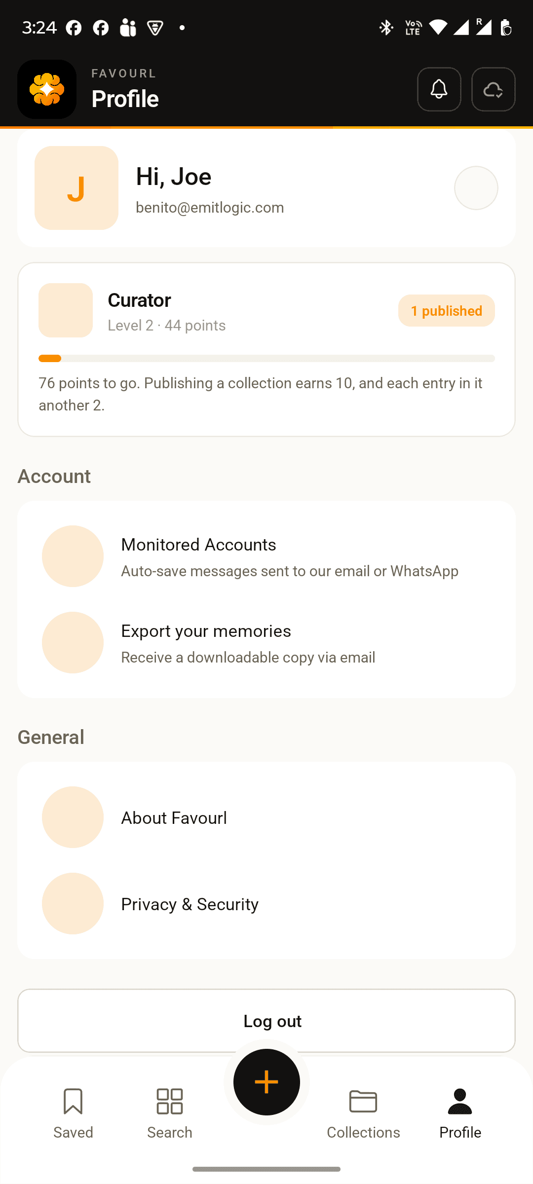 Favourl app — Yours, and portable